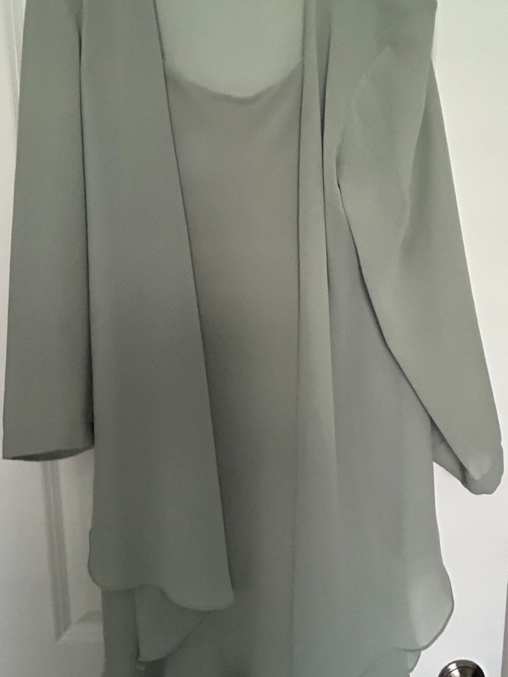 Captiva Sea foam  green  chiffon midi Dress w/jacket 14